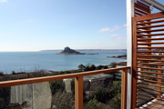 Gorgeous view of St. Michael's Mount from Mount Haven Hotel